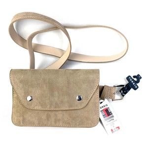 TORRID Tan Beige Faux Suede Waist Belt Bag! Fanny Pack Size 3